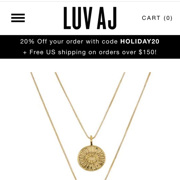 NWOT LUV AJ Gold Plated 14k antique gold shine new without tag - Picture 3 of 5